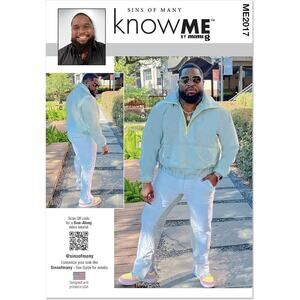 Know Me Men's Pullover Windbreaker Jacket and Color Block Pants Sewing Pattern